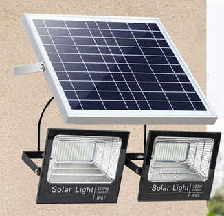 luce di inondazione solare 100W per il giardino che accende protezione IP65
