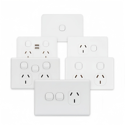 Logo personalizzato Marchio Australian Standard 250V 16A 4 Gang Switch elettrico a parete