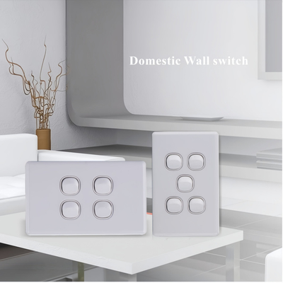 Logo personalizzato Marchio Australian Standard 250V 16A 4 Gang Switch elettrico a parete
