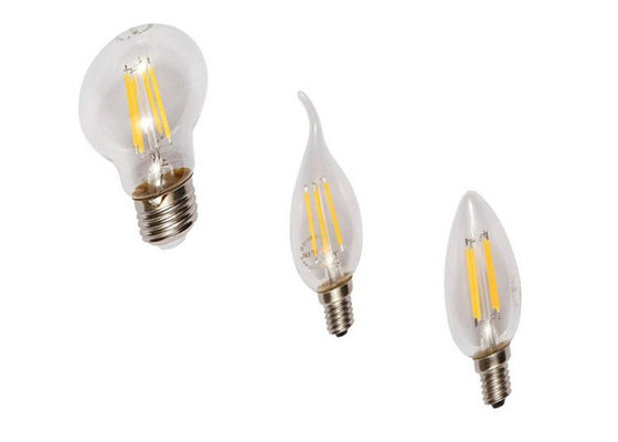 alta efficienza di vetro del filamento 2700K-6500K di forma della lacrima di 6W E27 Dimmable LED