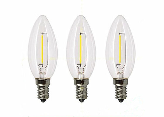 Lampadine del filamento della candela 4 watt, annuncio pubblicitario astuto della lampadina E27 del filamento 400LM