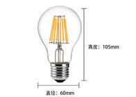 La lampadina 2700K del filamento di A60 LED 8 watt, filamento disegna l'angolo d'apertura della lampadina del LED 360 gradi