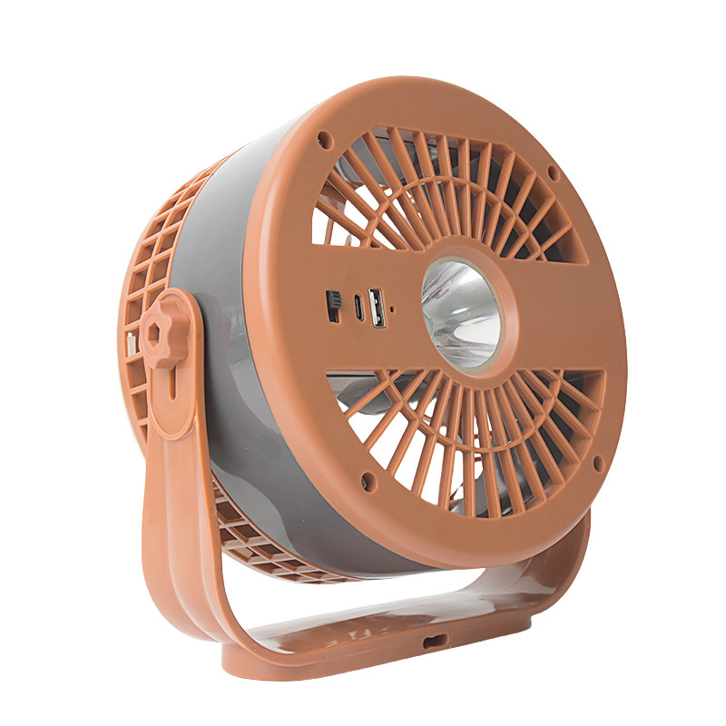 Ventilatore da tavolo portatile USB a controllo remoto ricaricabile con luce notturna per campeggio o uso familiare